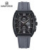 NAVIFORCE NF6101 Silicone Strap Casual Fashion Outdoor Sports Luminous Chronograph Dial Quartz Watch For Men - Black & Grey